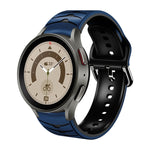 カーブテクスチャー シリコンウォッチバンド、Samsung Galaxy Watch 5 44mm用、Samsung Galaxy Watch 5 40mm用、Samsung Galaxy Watch 5 Pro 45mm用