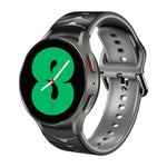 カーブテクスチャー シリコンウォッチバンド、Samsung Galaxy Watch 4 44mm用、Samsung Galaxy Watch 4 40mm用、Samsung Galaxy Watch 4 Classic 42mm用