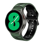 カーブテクスチャー シリコンウォッチバンド、Samsung Galaxy Watch 4 44mm用、Samsung Galaxy Watch 4 40mm用、Samsung Galaxy Watch 4 Classic 42mm用