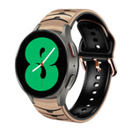 カーブテクスチャー シリコンウォッチバンド、Samsung Galaxy Watch 4 44mm用、Samsung Galaxy Watch 4 40mm用、Samsung Galaxy Watch 4 Classic 42mm用