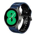 カーブテクスチャー シリコンウォッチバンド、Samsung Galaxy Watch 4 44mm用、Samsung Galaxy Watch 4 40mm用、Samsung Galaxy Watch 4 Classic 42mm用
