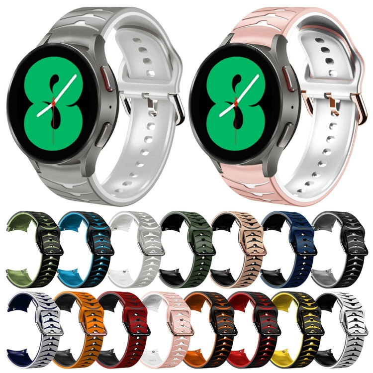 カーブテクスチャー シリコンウォッチバンド、Samsung Galaxy Watch 4 44mm用、Samsung Galaxy Watch 4 40mm用、Samsung Galaxy Watch 4 Classic 42mm用