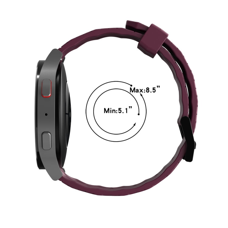 カーブテクスチャー シリコンウォッチバンド、Samsung Galaxy Watch 4 44mm用、Samsung Galaxy Watch 4 40mm用、Samsung Galaxy Watch 4 Classic 42mm用