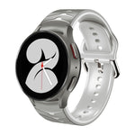カーブテクスチャー シリコンウォッチバンド、Samsung Galaxy Watch 4 44mm用、Samsung Galaxy Watch 4 40mm用、Samsung Galaxy Watch 4 Classic 42mm用