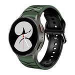 カーブテクスチャー シリコンウォッチバンド、Samsung Galaxy Watch 4 44mm用、Samsung Galaxy Watch 4 40mm用、Samsung Galaxy Watch 4 Classic 42mm用
