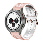 カーブテクスチャー シリコンウォッチバンド、Samsung Galaxy Watch 4 44mm用、Samsung Galaxy Watch 4 40mm用、Samsung Galaxy Watch 4 Classic 42mm用