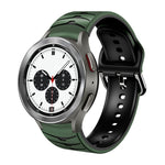 カーブテクスチャー シリコンウォッチバンド、Samsung Galaxy Watch 4 44mm用、Samsung Galaxy Watch 4 40mm用、Samsung Galaxy Watch 4 Classic 42mm用