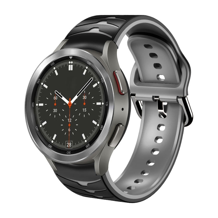 Curved Texture Silicone Watch Band, For Samsung  Galaxy Watch 4 Classic 46mm