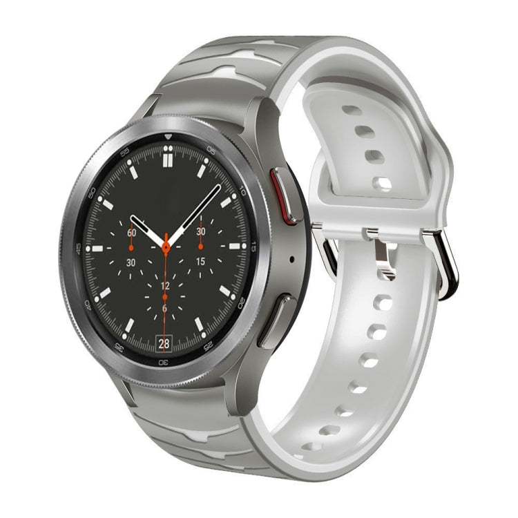 Curved Texture Silicone Watch Band, For Samsung  Galaxy Watch 4 Classic 46mm