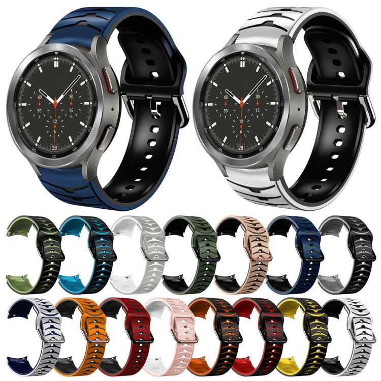 Curved Texture Silicone Watch Band, For Samsung  Galaxy Watch 4 Classic 46mm