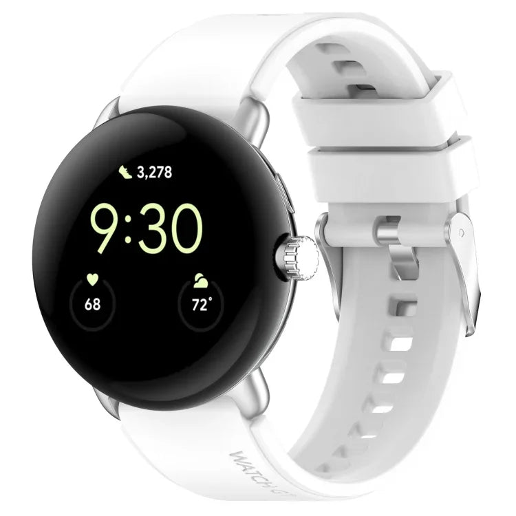 メタルコネクター ソリッドカラーシリコンウォッチバンド Google Pixel Watch 4 / 3 / 2 / 1 41mm 用