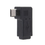 90度 ミニ USB メス から マイクロ USB オス アダプター