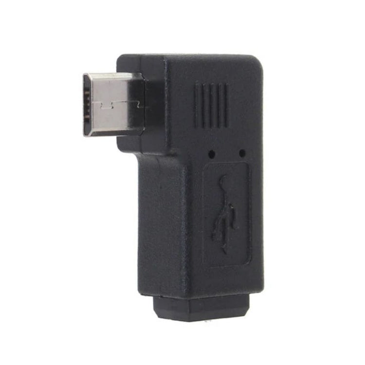 90度 ミニ USB メス から マイクロ USB オス アダプター
