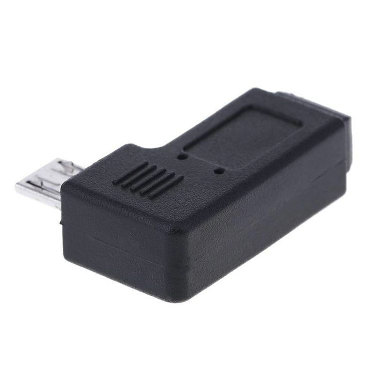 90度 ミニ USB メス から マイクロ USB オス アダプター