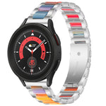 Interbead Resin Metal Watch Band, For Galaxy Watch 5 40 / 44mm, For Galaxy Watch 5 Pro 45mm, For Galaxy Watch 4 40 / 44mm