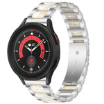 Interbead Resin Metal Watch Band, For Galaxy Watch 5 40 / 44mm, For Galaxy Watch 5 Pro 45mm, For Galaxy Watch 4 40 / 44mm