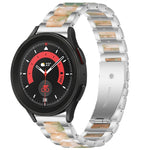Interbead Resin Metal Watch Band, For Galaxy Watch 5 40 / 44mm, For Galaxy Watch 5 Pro 45mm, For Galaxy Watch 4 40 / 44mm