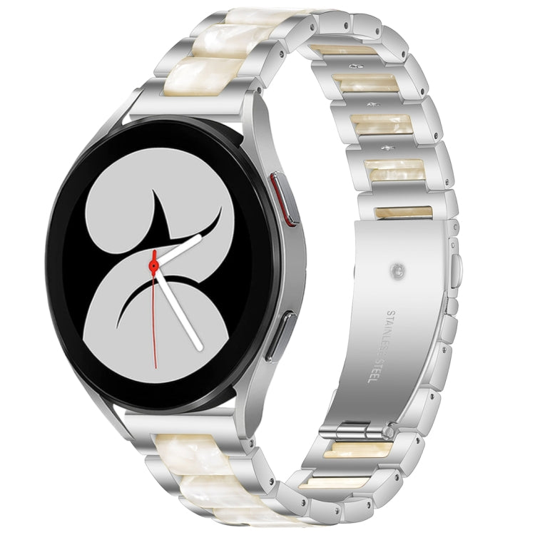 Interbead Resin Metal Watch Band, For Galaxy Watch 5 40 / 44mm, For Galaxy Watch 5 Pro 45mm, For Galaxy Watch 4 40 / 44mm