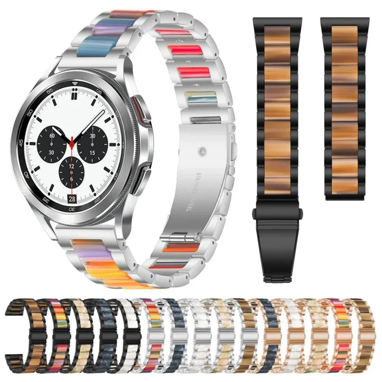 インタービードレジンメタルウォッチバンド、Galaxy Watch 4 Classic 42 / 46mm用