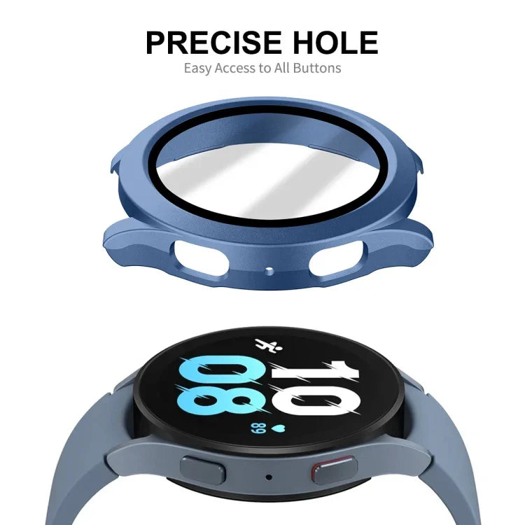 Samsung Galaxy Watch4/5 40mm用 ENKAY Hat-Prince 防水 フルカバレッジ PCフレーム + 9H 強化ガラス ケース