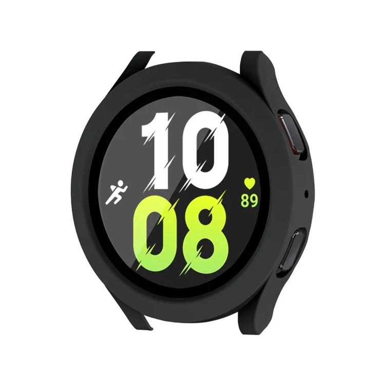 Samsung Galaxy Watch4/5 44mm用 ENKAY Hat-Prince 防水 フルカバレッジ PCフレーム + 9H 強化ガラス ケース