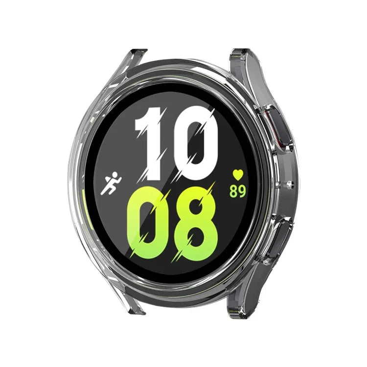 Samsung Galaxy Watch4/5 44mm用 ENKAY Hat-Prince 防水 フルカバレッジ PCフレーム + 9H 強化ガラス ケース