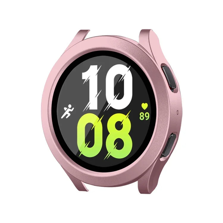 Samsung Galaxy Watch4/5 44mm用 ENKAY Hat-Prince 防水 フルカバレッジ PCフレーム + 9H 強化ガラス ケース