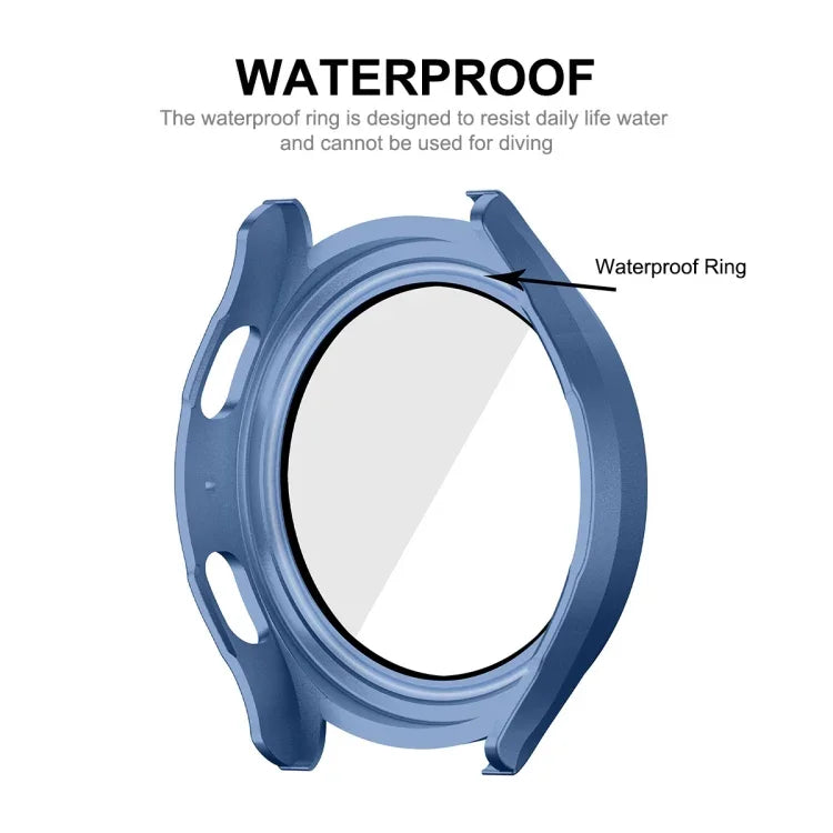 Samsung Galaxy Watch4/5 44mm用 ENKAY Hat-Prince 防水 フルカバレッジ PCフレーム + 9H 強化ガラス ケース