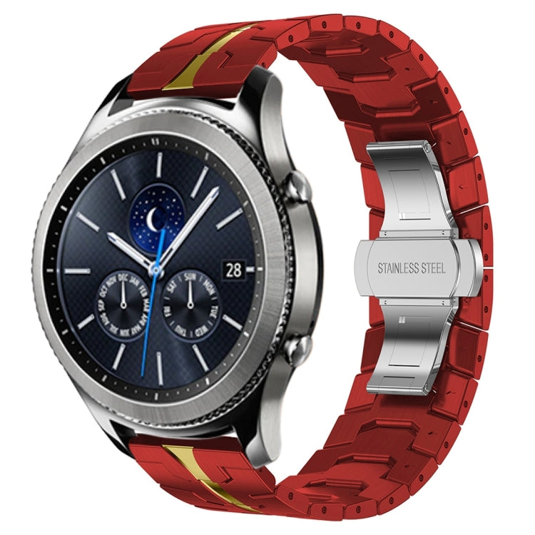 アーマーステンレススチールメタル時計バンド、Samsung Galaxy watch3 45mm用、Samsung Galaxy watch 46mm用、Samsung Gear S3 Classic用、Samsung Gear S3 Frontier用