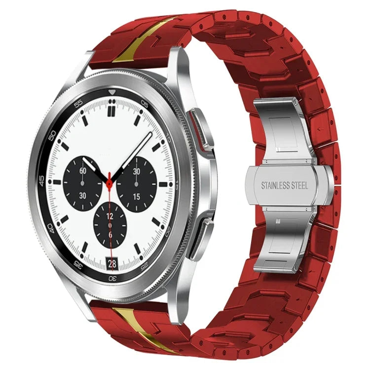 Armor Stainless Steel Metal Watch Band, For Samsung Galaxy watch 42mm, For Samsung Galaxy Watch3 41mm, For Samsung Galaxy Gear Sport, For Samsung Galaxy Watch Active, For Samsung Galaxy Watch5 / Watch5 Pro, For Samsung Galaxy Watch4 / Watch4 Classic