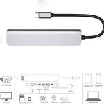 USB C ハブ 7-in-1 USB C マルチポートアダプター HDMI 100W PD と SD/TFカードリーダー付き