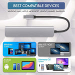 USB C ハブ 7-in-1 USB C マルチポートアダプター HDMI 100W PD と SD/TFカードリーダー付き