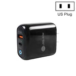 PD04 PD20W + QC18W モバイルフォン充電器 LEDインジケーター付き、USプラグ、USプラグ