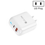 PD04 PD20W + QC18W モバイルフォン充電器 LEDインジケーター付き、USプラグ、USプラグ