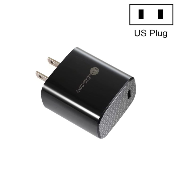 PD11 ミニ シングルポート PD3.0 USB-C / Type-C 20W 急速充電器 iPhone / iPadシリーズ用、USプラグ、USプラグ