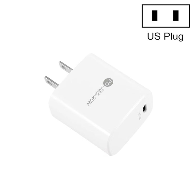 PD11 ミニ シングルポート PD3.0 USB-C / Type-C 20W 急速充電器 iPhone / iPadシリーズ用、USプラグ、USプラグ