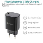 PD11 ミニ シングルポート PD3.0 USB-C / Type-C 20W 急速充電器 iPhone / iPadシリーズ用、EUプラグ、EUプラグ