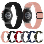 ナイロンストレッチ ブラックバックルウォッチバンド Samsung Galaxy Watch 5 Pro 45mm用、Samsung Galaxy Watch 5 44mm用、Samsung Galaxy Watch 5 40mm用、Samsung Galaxy Watch 4 44mm用、Samsung Galaxy Watch 4 40mm用、Samsung Galaxy Watch 4 Classic 42mm用