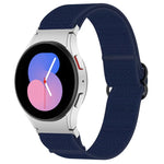 ナイロンストレッチ ブラックバックルウォッチバンド Samsung Galaxy Watch 5 Pro 45mm用、Samsung Galaxy Watch 5 44mm用、Samsung Galaxy Watch 5 40mm用、Samsung Galaxy Watch 4 44mm用、Samsung Galaxy Watch 4 40mm用、Samsung Galaxy Watch 4 Classic 42mm用