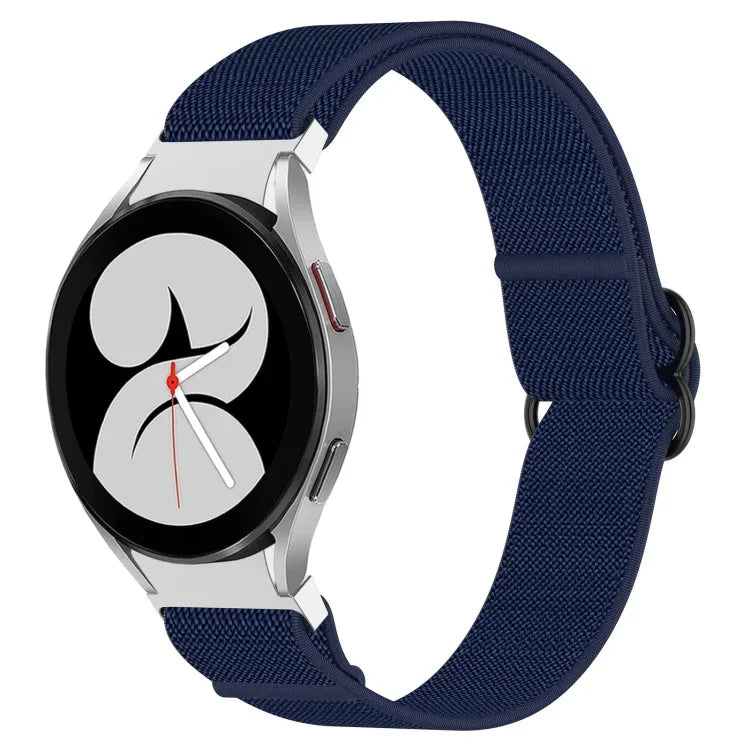 ナイロンストレッチ ブラックバックルウォッチバンド Samsung Galaxy Watch 5 Pro 45mm用、Samsung Galaxy Watch 5 44mm用、Samsung Galaxy Watch 5 40mm用、Samsung Galaxy Watch 4 44mm用、Samsung Galaxy Watch 4 40mm用、Samsung Galaxy Watch 4 Classic 42mm用
