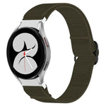 ナイロンストレッチ ブラックバックルウォッチバンド Samsung Galaxy Watch 5 Pro 45mm用、Samsung Galaxy Watch 5 44mm用、Samsung Galaxy Watch 5 40mm用、Samsung Galaxy Watch 4 44mm用、Samsung Galaxy Watch 4 40mm用、Samsung Galaxy Watch 4 Classic 42mm用