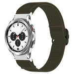 ナイロンストレッチ ブラックバックルウォッチバンド Samsung Galaxy Watch 5 Pro 45mm用、Samsung Galaxy Watch 5 44mm用、Samsung Galaxy Watch 5 40mm用、Samsung Galaxy Watch 4 44mm用、Samsung Galaxy Watch 4 40mm用、Samsung Galaxy Watch 4 Classic 42mm用