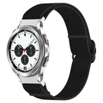 ナイロンストレッチ ブラックバックルウォッチバンド Samsung Galaxy Watch 5 Pro 45mm用、Samsung Galaxy Watch 5 44mm用、Samsung Galaxy Watch 5 40mm用、Samsung Galaxy Watch 4 44mm用、Samsung Galaxy Watch 4 40mm用、Samsung Galaxy Watch 4 Classic 42mm用