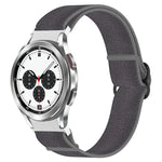 ナイロンストレッチ ブラックバックルウォッチバンド Samsung Galaxy Watch 5 Pro 45mm用、Samsung Galaxy Watch 5 44mm用、Samsung Galaxy Watch 5 40mm用、Samsung Galaxy Watch 4 44mm用、Samsung Galaxy Watch 4 40mm用、Samsung Galaxy Watch 4 Classic 42mm用