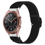 ナイロンストレッチ ブラックバックルウォッチバンド Samsung Galaxy Watch 5 Pro 45mm用、Samsung Galaxy Watch 5 44mm用、Samsung Galaxy Watch 5 40mm用、Samsung Galaxy Watch 4 44mm用、Samsung Galaxy Watch 4 40mm用、Samsung Galaxy Watch 4 Classic 42mm用