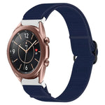 ナイロンストレッチ ブラックバックルウォッチバンド Samsung Galaxy Watch 5 Pro 45mm用、Samsung Galaxy Watch 5 44mm用、Samsung Galaxy Watch 5 40mm用、Samsung Galaxy Watch 4 44mm用、Samsung Galaxy Watch 4 40mm用、Samsung Galaxy Watch 4 Classic 42mm用