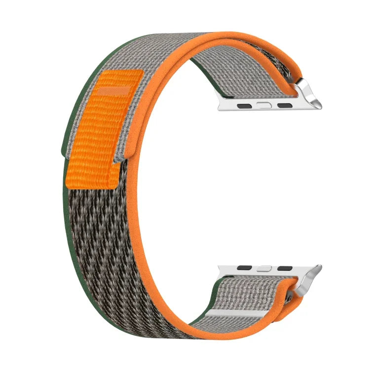 ダブルカラーナイロンフック＆ループファスナ―ウォッチバンド Apple Watch Ultra 49mm、Apple Watch Series 8&7 45mm/SE 2&6&SE&5&4 44mm、Apple Watch Series 8&7 41mm/SE 2&6&SE&5&4 40mm対応