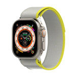 ダブルカラーナイロンフック＆ループファスナ―ウォッチバンド Apple Watch Ultra 49mm、Apple Watch Series 8&7 45mm/SE 2&6&SE&5&4 44mm、Apple Watch Series 8&7 41mm/SE 2&6&SE&5&4 40mm対応