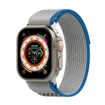 ダブルカラーナイロンフック＆ループファスナ―ウォッチバンド Apple Watch Ultra 49mm、Apple Watch Series 8&7 45mm/SE 2&6&SE&5&4 44mm、Apple Watch Series 8&7 41mm/SE 2&6&SE&5&4 40mm対応
