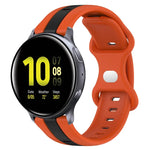 20mm バタフライバックル ツートーンシリコンウォッチバンド、Samsung Galaxy Watch Active 2 44mm用、Samsung Galaxy Watch 42mm用